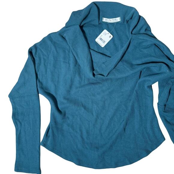 We the Free Women’s Green Olive long sleeve Top forward lead size L - Picture 3 of 5